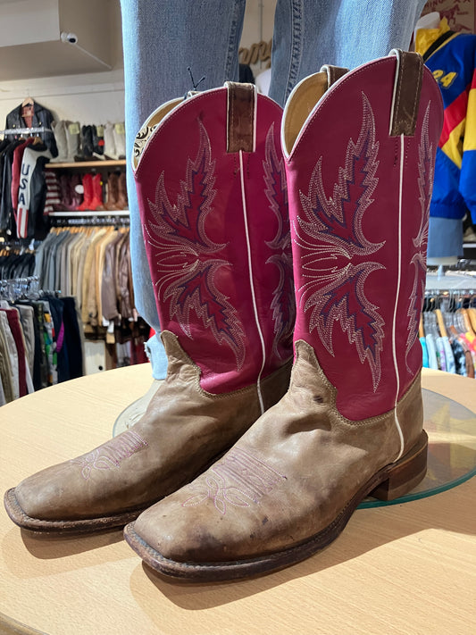 USA Fancy Leather Westerns Size: 11.5