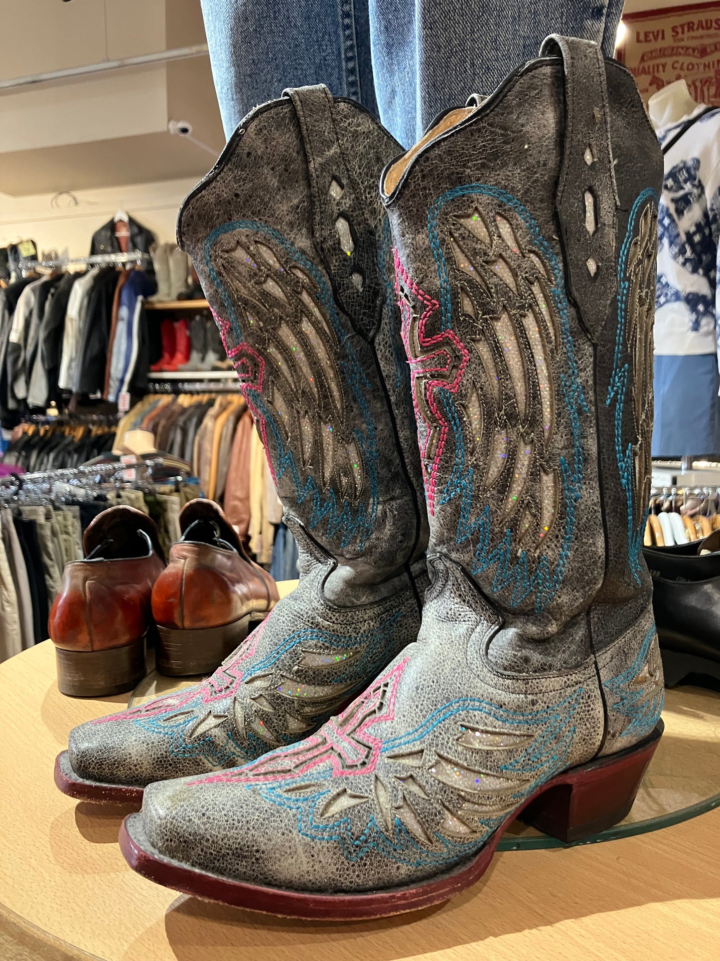 Fancy Western Boots - Size: 8 1/2