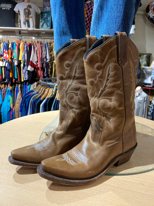 USA Leather Western Boots Size: 8W