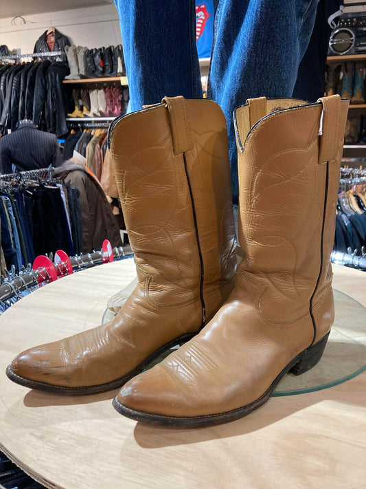 USA Leather Cowboy Boots Size: 12