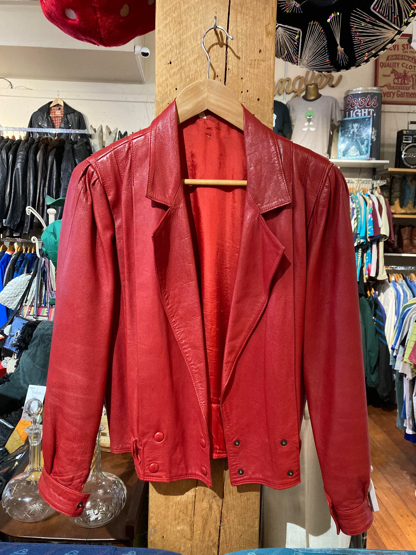 80's Belted Leather Jacket