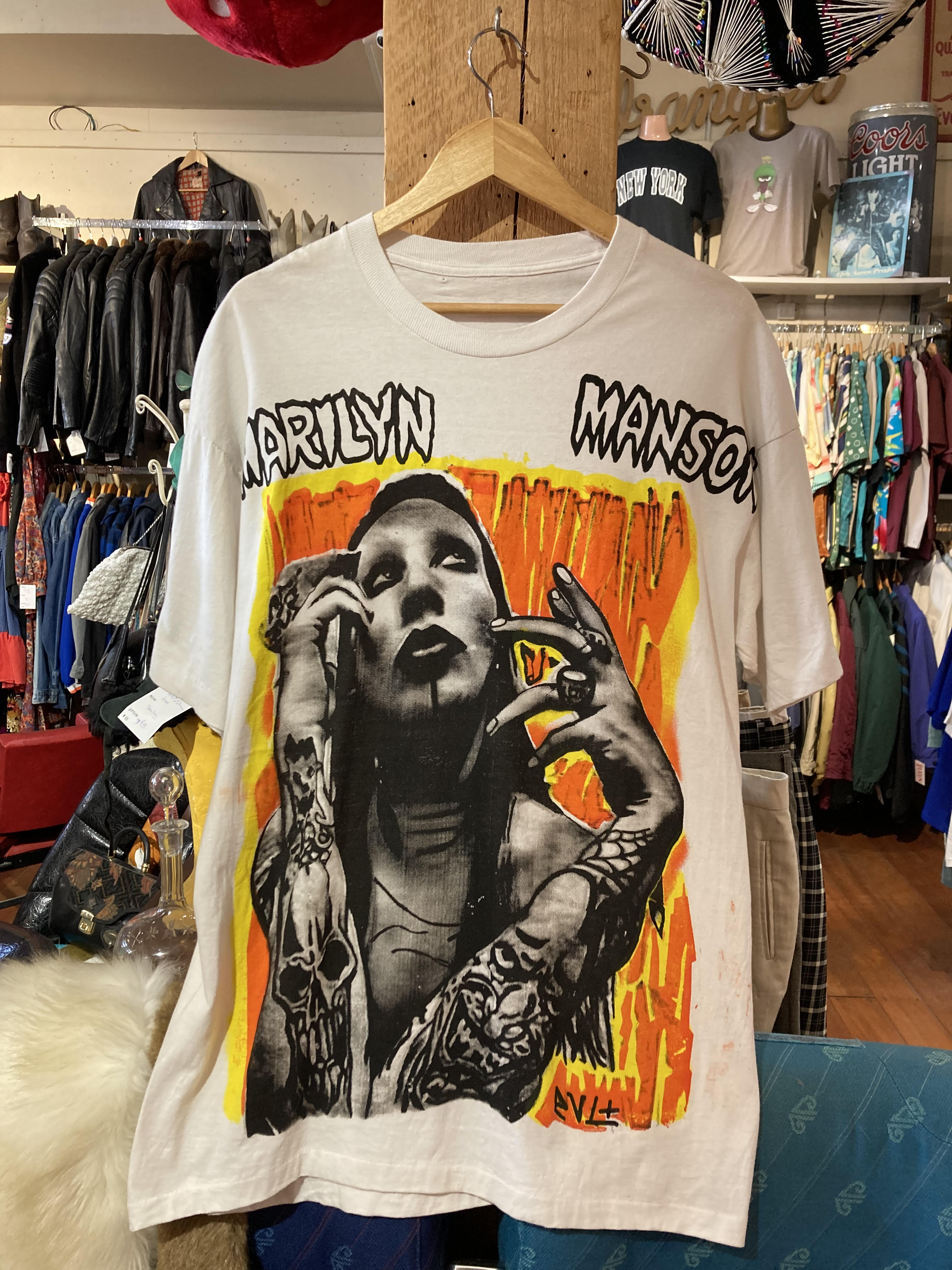 トップス Marilyn Manson vintage tee VINTAGE MARILYN MANSON FULL FRONT/BACK GRAPHIC TEE SINGLE