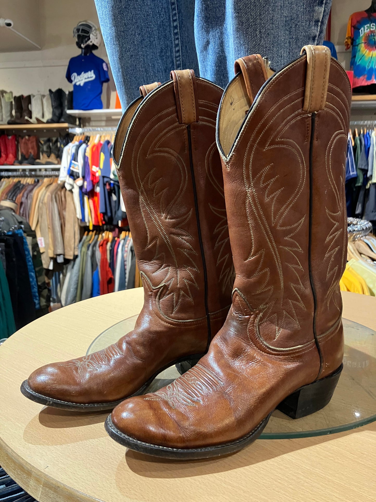 USA Leather Western Boots - Size: 7 1/2