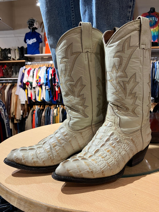 USA Leather Croc Boots - Size: 7/8