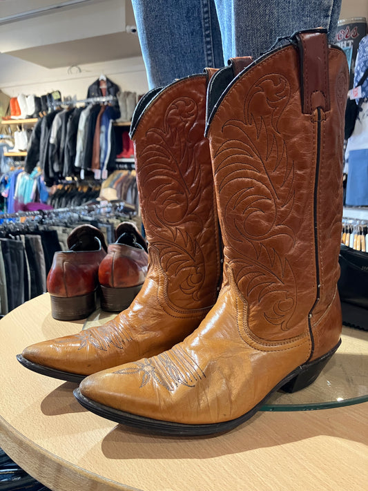USA Leather Western Boots - Size: 7 1/2