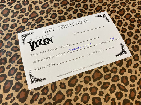 $25 Gift Certificate