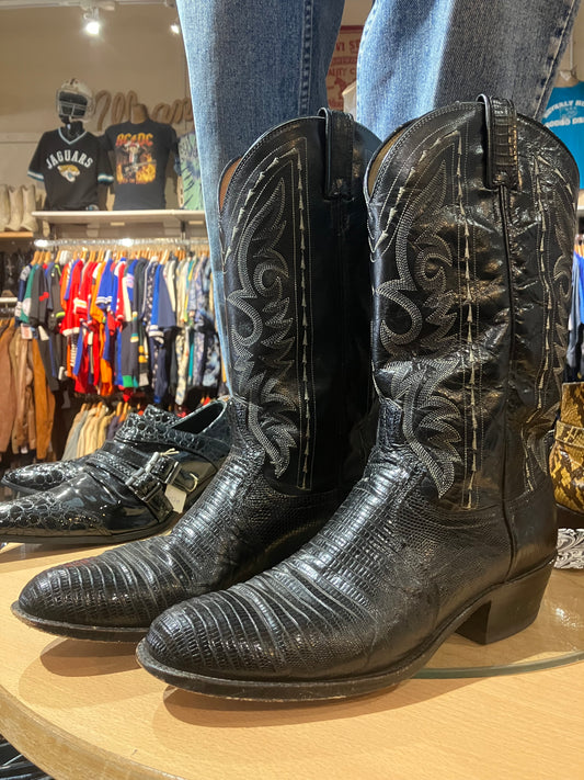 Exotic Leather Western Boots - Size: 10 1/2