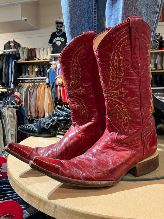 USA Eel Skin Boots - Size: 9