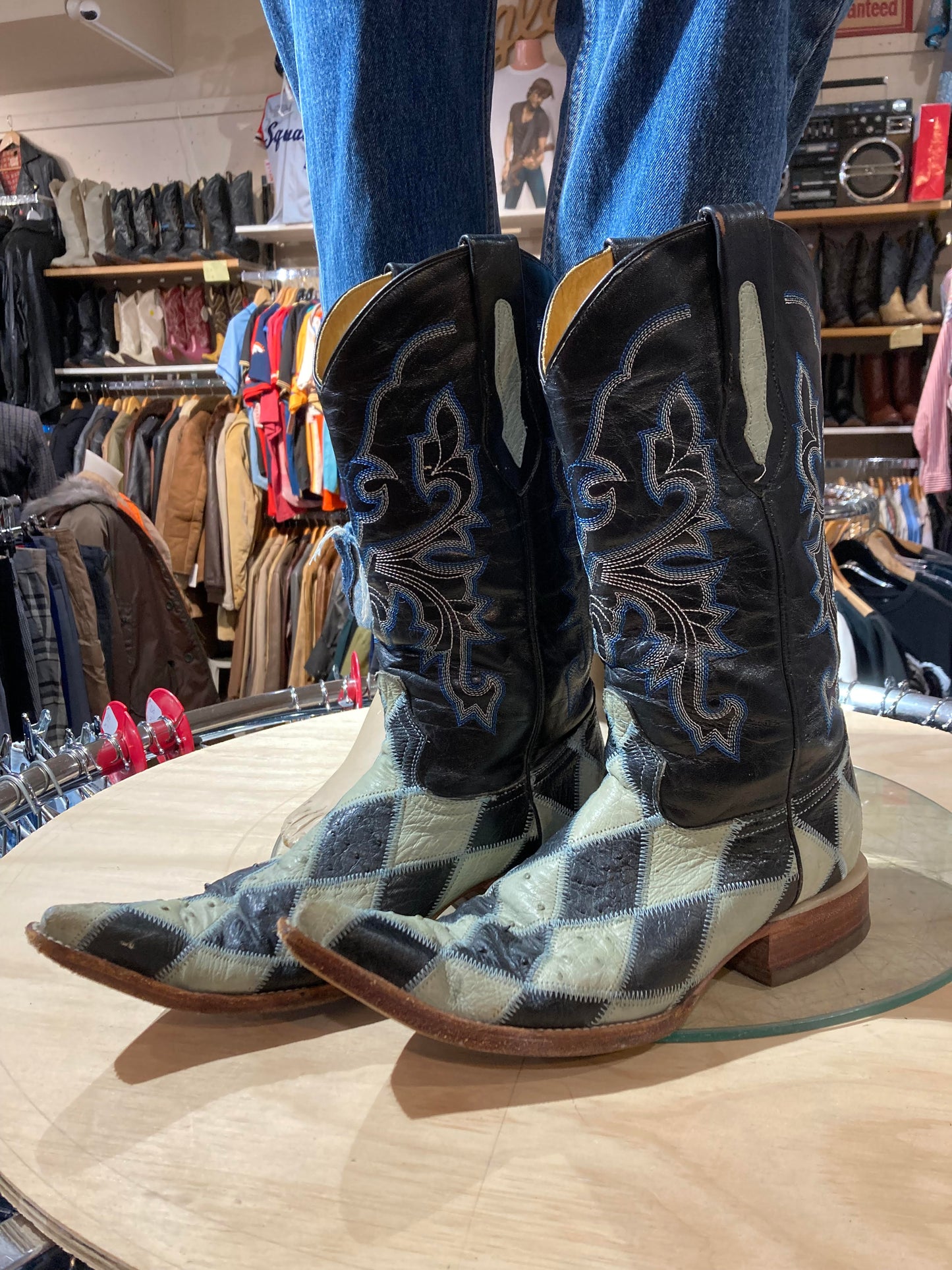 USA Exotic Western Boots Size: 8