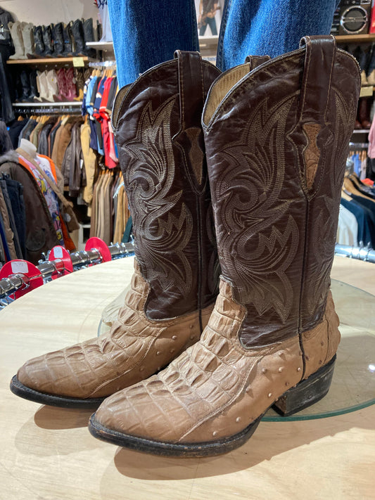 Exotic Leather Western Boots Size: 9W